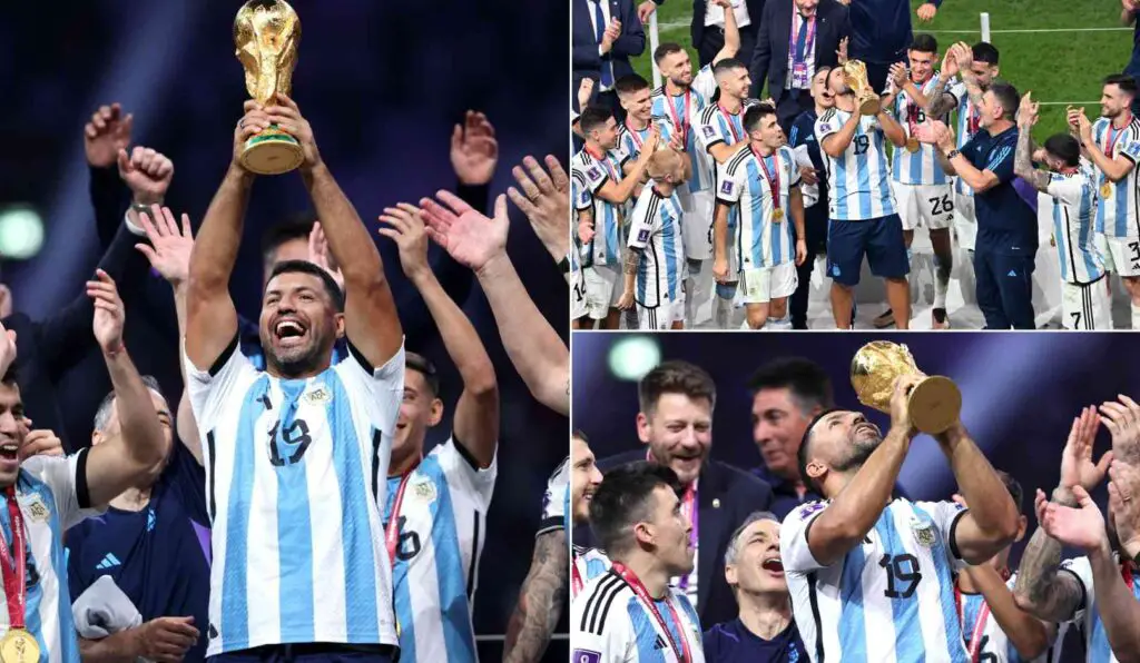 Sergio Aguero Celebrates World Cup Win With Argentina, Lionel Messi